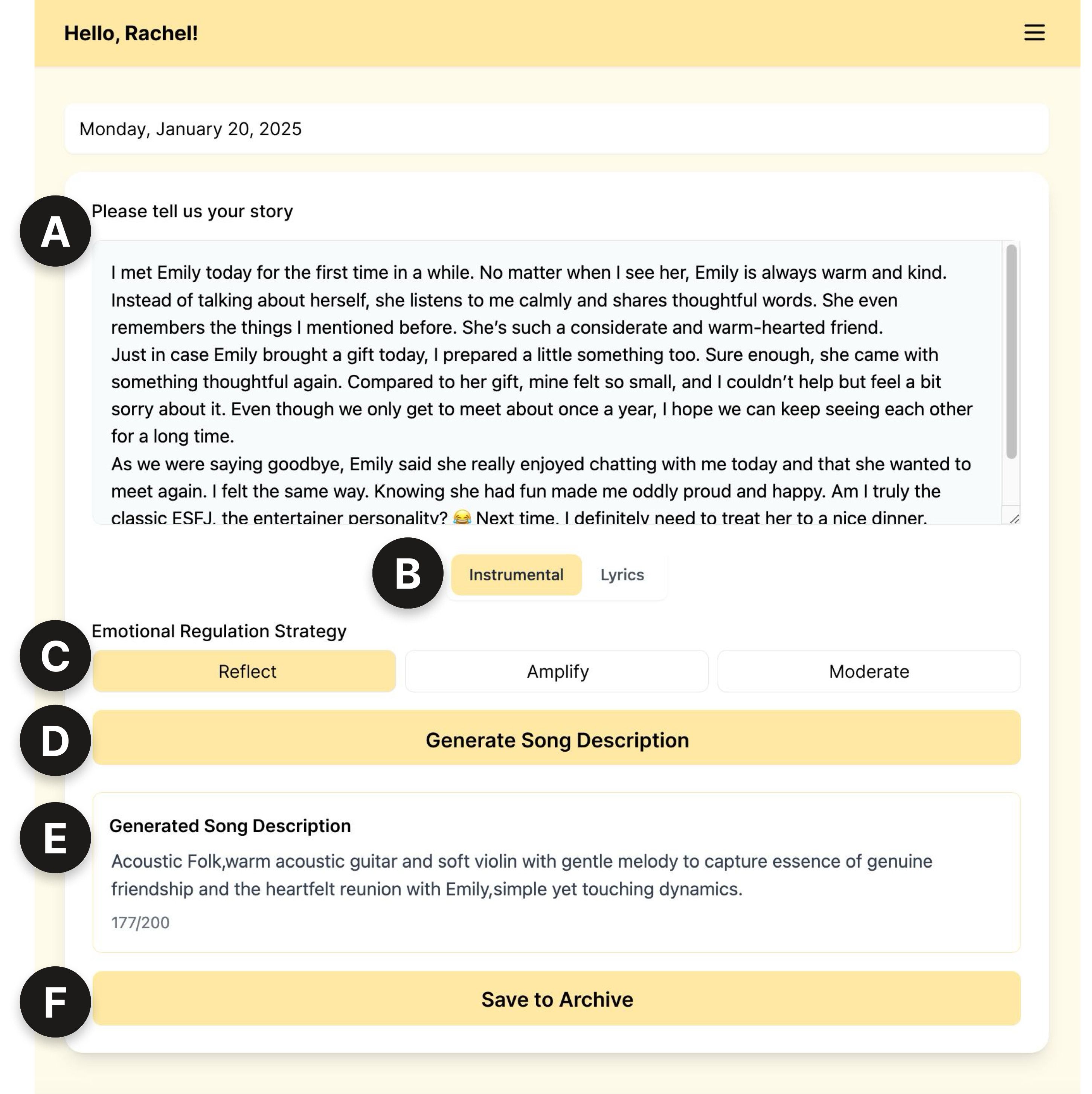NoRe: Augmenting Journaling Experience with Generative AI for Music Creation